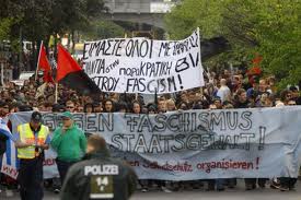 Демонстрации в берлинском районе Kreuzberg